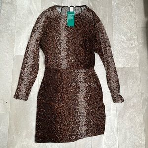 H&M animal print dress